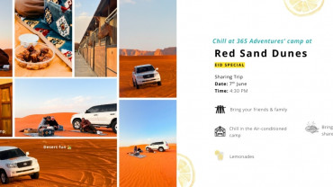 Event Name  Eid Special: Shared Red Sands Safari + Camp Visit